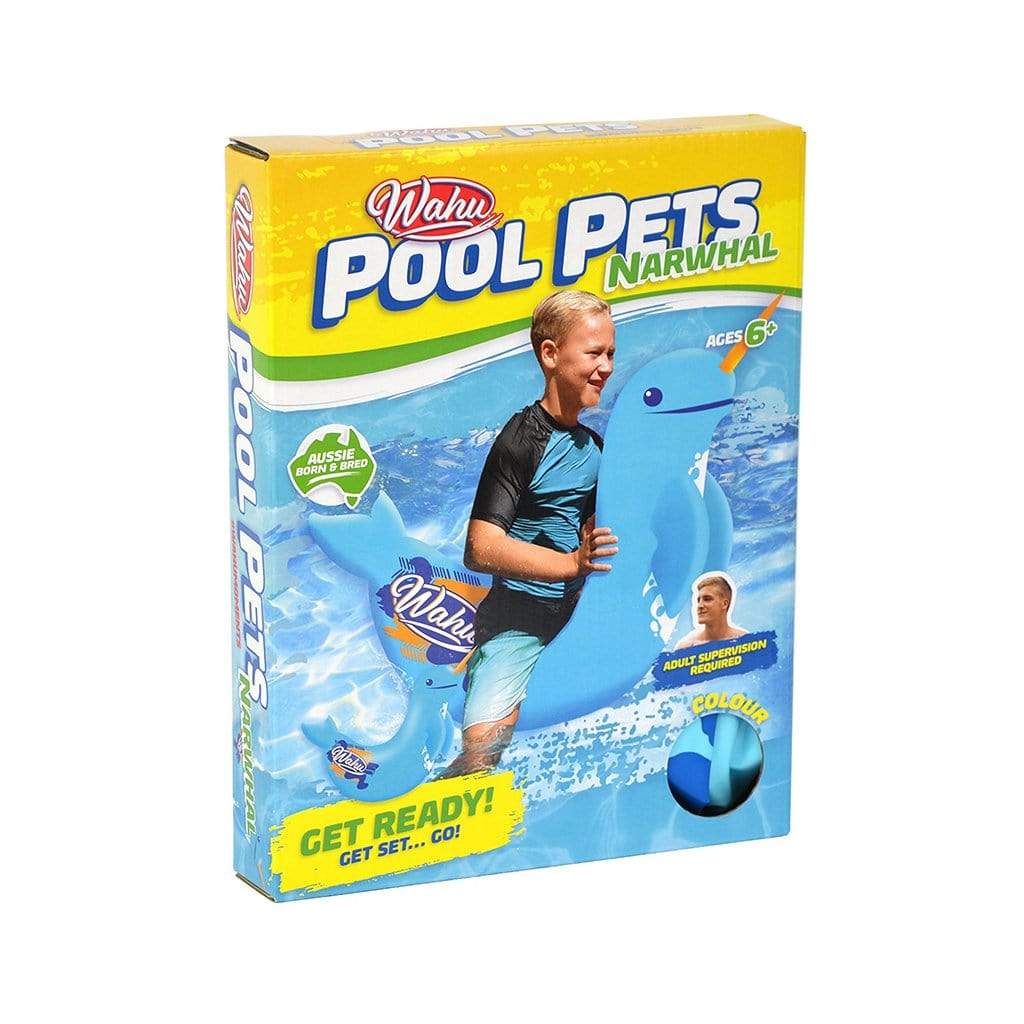 Wahu Pool Pets Narwhal Racer Inflatable