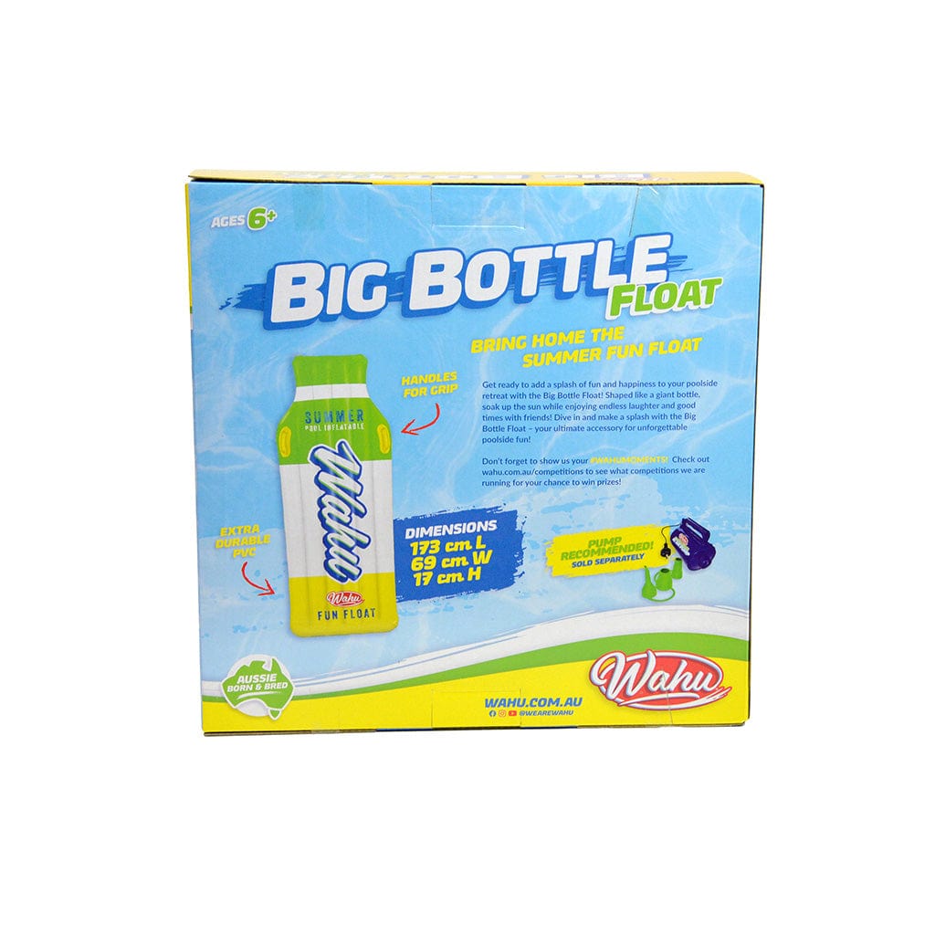 Wahu Big Bottle Float in package