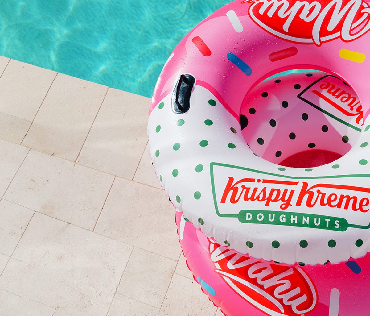 Wahu Big Dough x Krispy Kreme by swimming pool