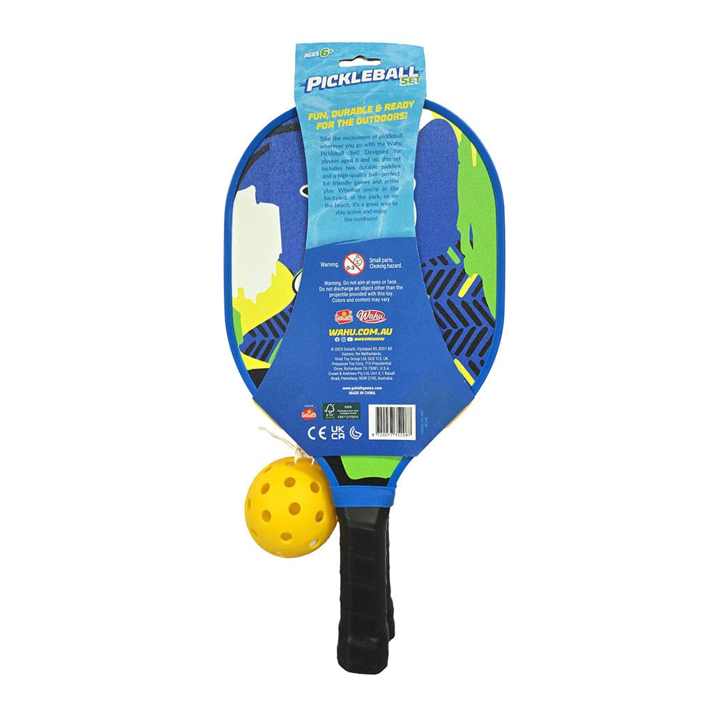 Wahu Pickleball set in packaging (back)