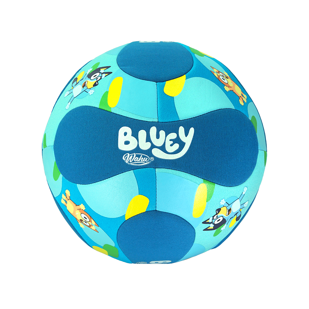 Bluey Wahu Neoprene Soccer out of pack on white background