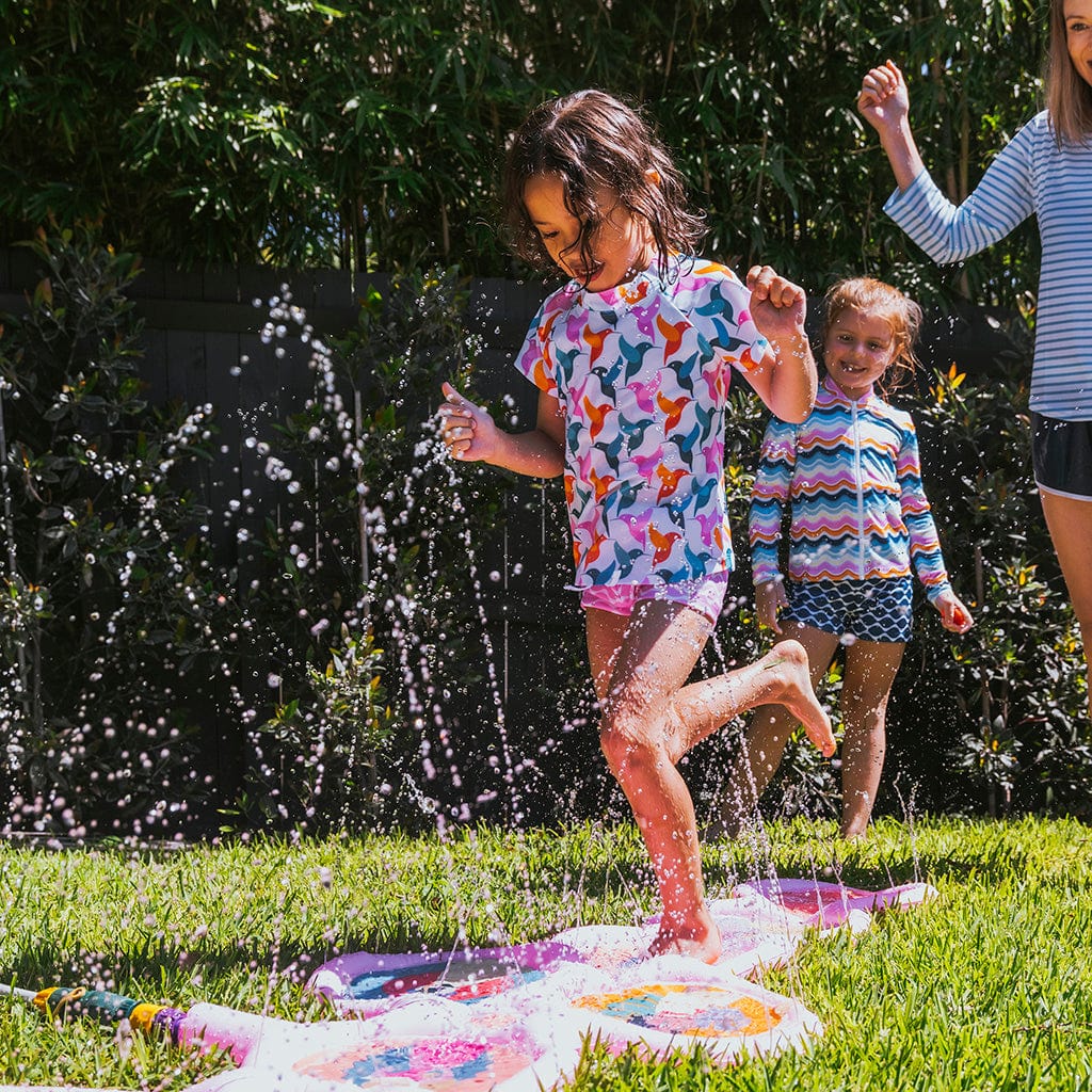 Girl playing on Wahu Disney Princess Hop Skip and Splash 