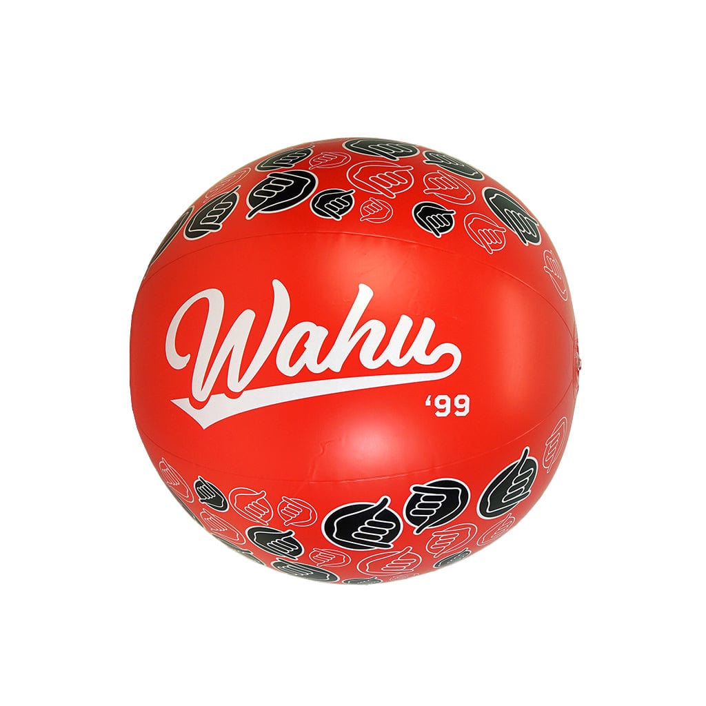 Wahu Inflatable Beach Ball Shaka Red